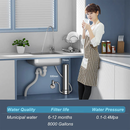 5 Stage Under Sink Ultrafiltration Water Faucet (Stainless Steel)