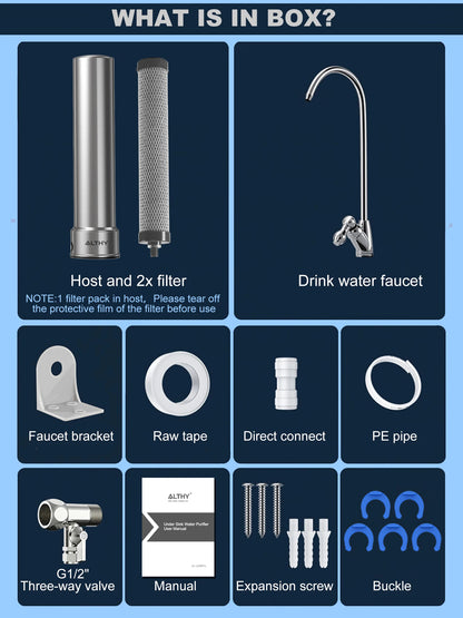 5 Stage Under Sink Ultrafiltration Water Faucet (Stainless Steel)